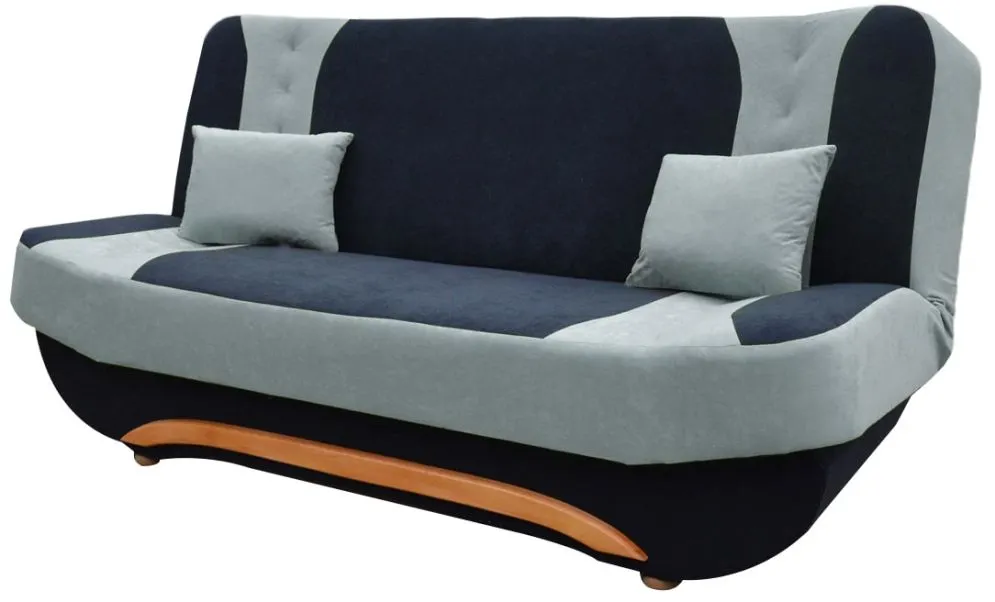 Sofa rozkładana z funkcją spania EWA II czarna/szara wersalka | MIRAT.