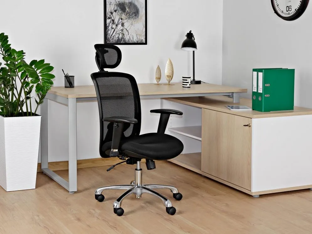 Fotel biurowy EXPANDER czarny z regulowanymi podłokietnikami | MIRAT. w stylu  kolekcja