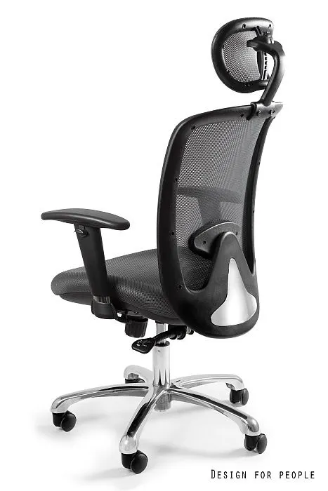 Fotel biurowy EXPANDER szary z regulowanym zagłówkiem | MIRAT. w stylu kolekcja