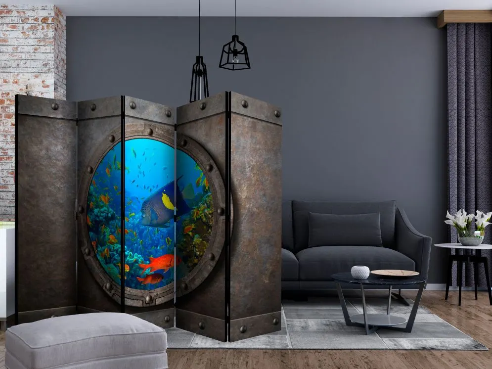 Parawan jednostronny Pejzaże 225x172 cm 5-częściowy szary | MIRAT.