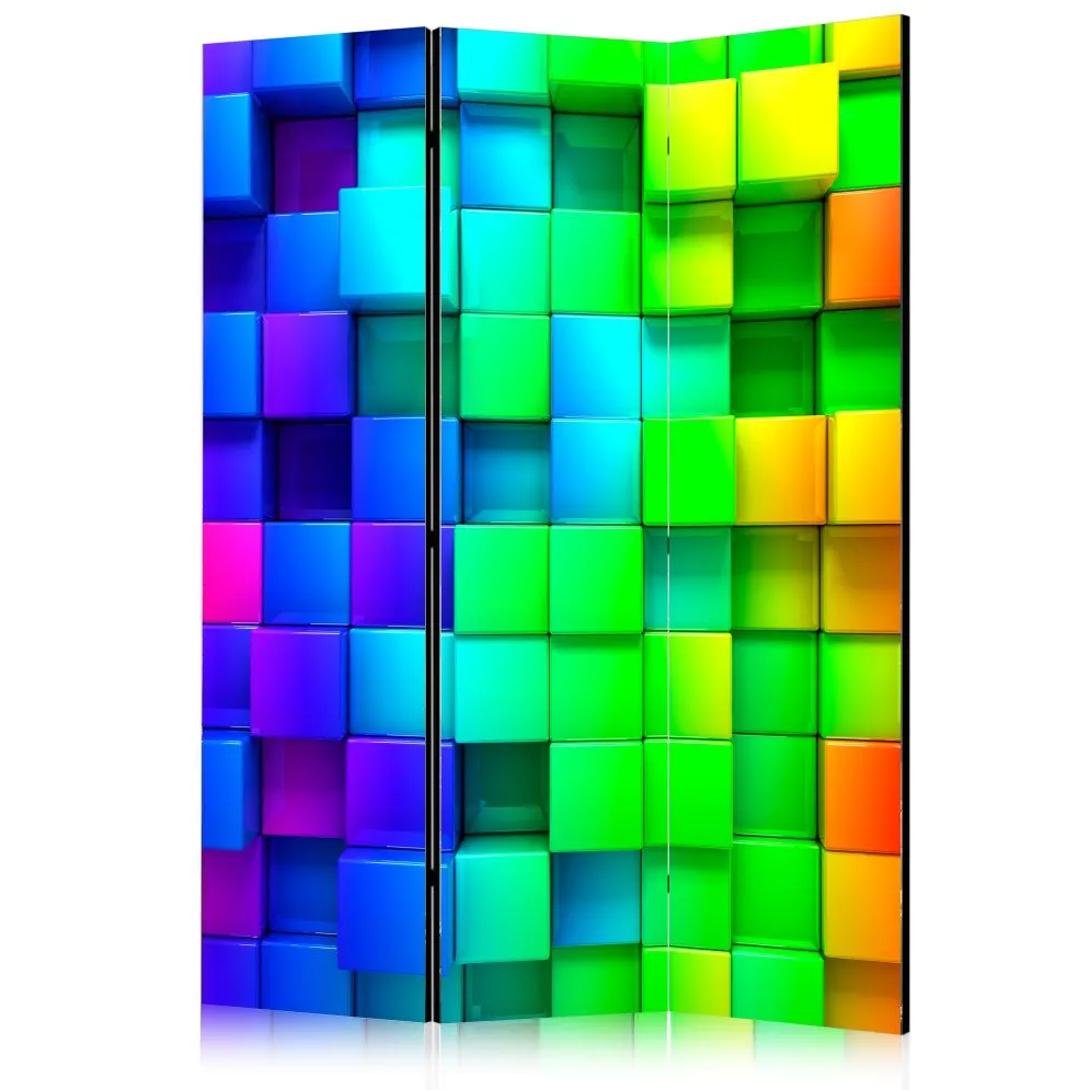 Parawan akustyczny 3D 135x172 cm 3-częściowy żółty | MIRAT.