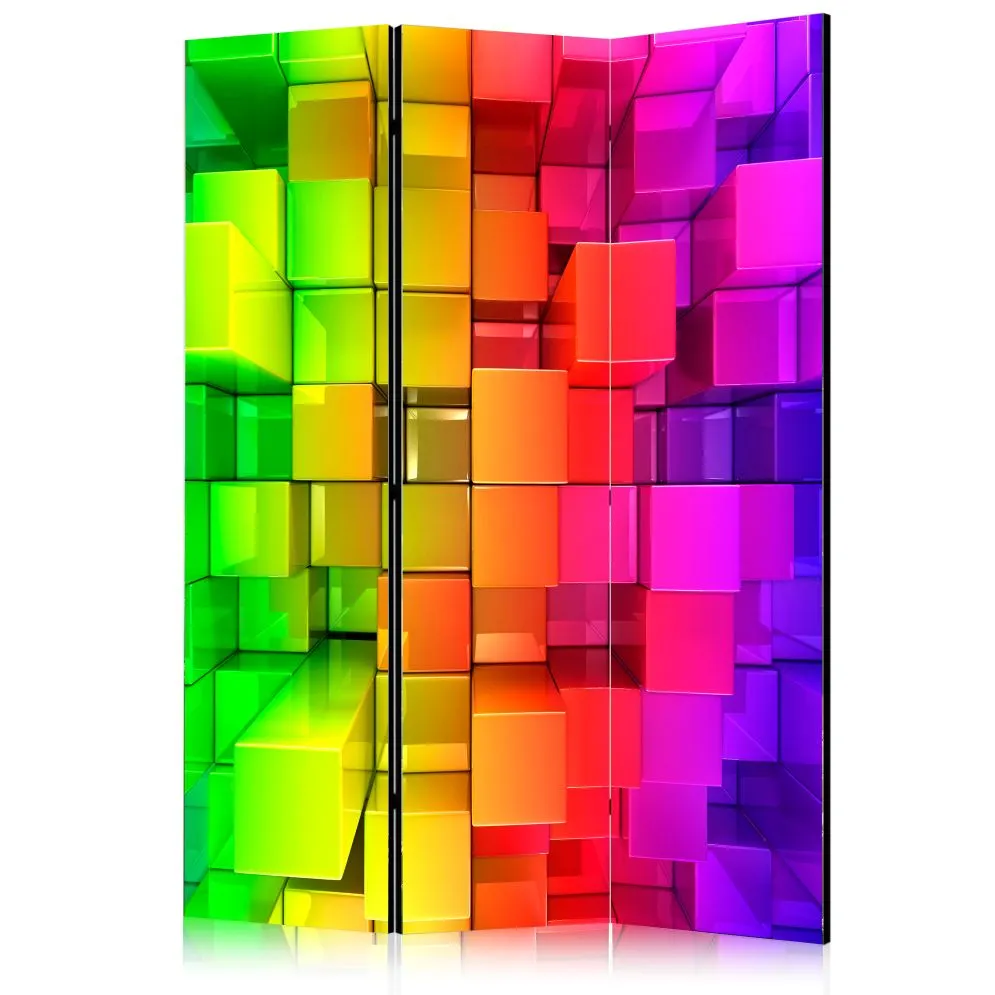 Parawan jednostronny 3D 135x172 cm 3-częściowy czerwony | MIRAT.