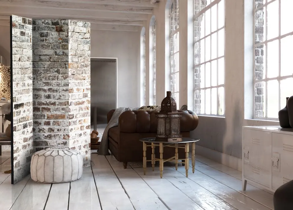 Parawan jednostronny Tła i desenie 135x172 cm 3-częściowy szary | MIRAT.