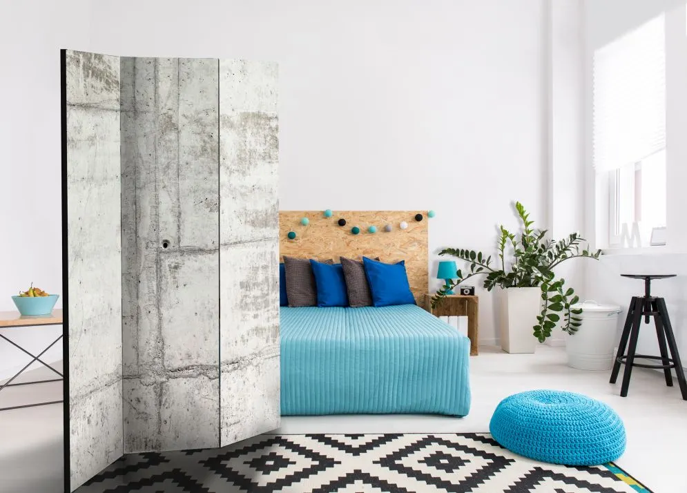 Parawan akustyczny Tła i desenie 135x172 cm 3-częściowy czarny | MIRAT.