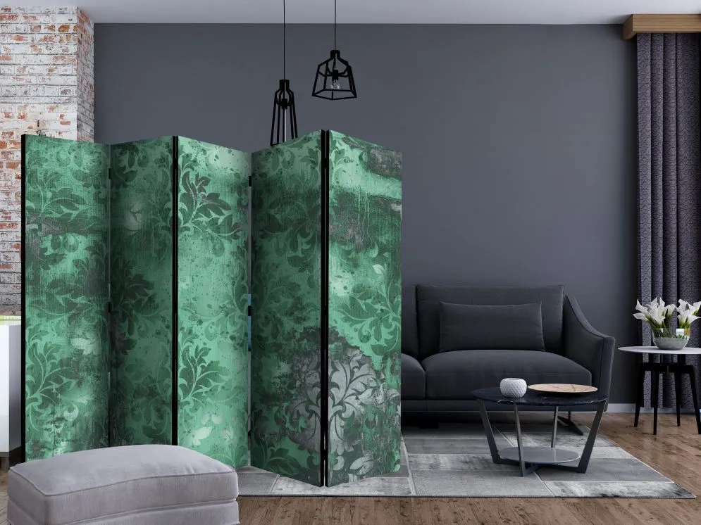 Parawan akustyczny Abstrakcje 225x172 cm 5-częściowy szary | MIRAT.