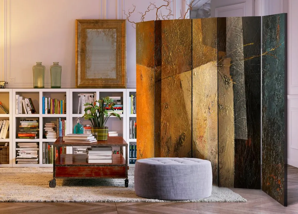 Parawan dwustronny Abstrakcje 225x172 cm 5-częściowy wielokolorowy | MIRAT.