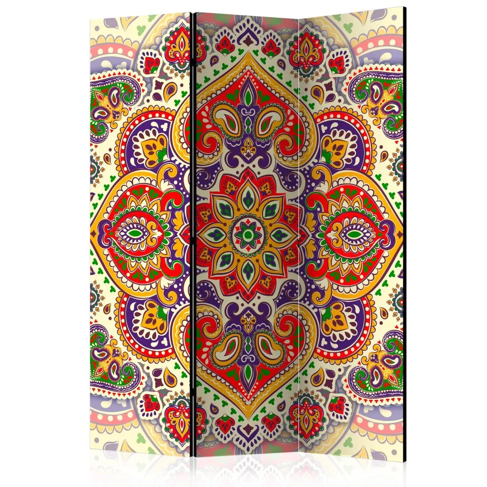 Parawan akustyczny Orient 135x172 cm 3-częściowy wielokolorowy | MIRAT.