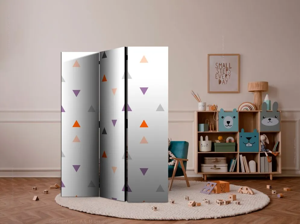 Parawan jednostronny Dla dzieci 135x172 cm 3-częściowy biały | MIRAT.