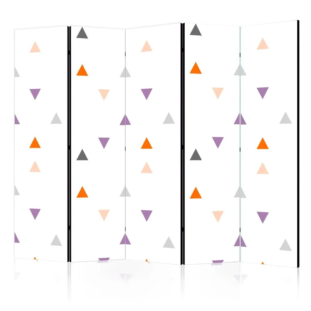 Parawan jednostronny Dla dzieci 225x172 cm 5-częściowy biały | MIRAT.