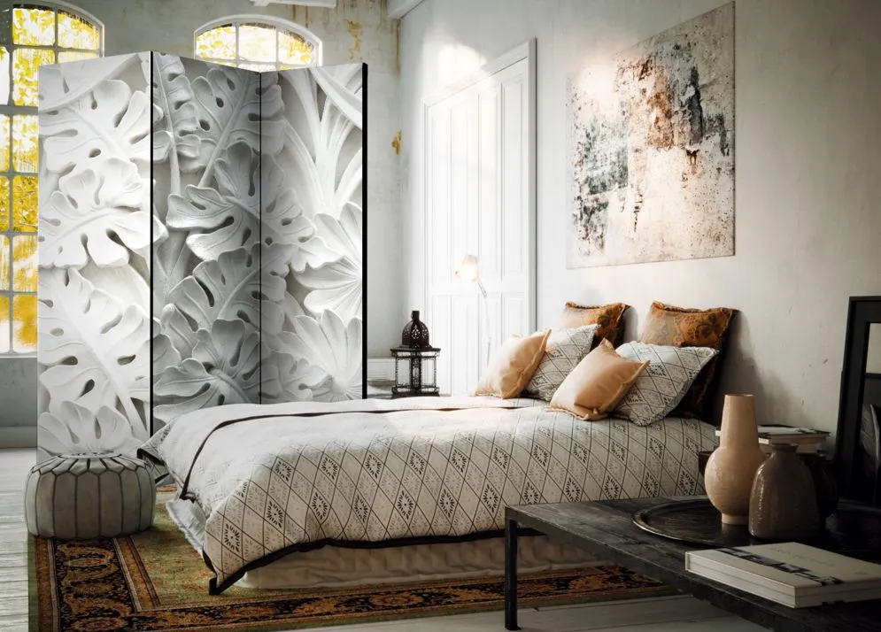 Parawan dwustronny Tła i desenie 135x172 cm 3-częściowy szary | MIRAT.