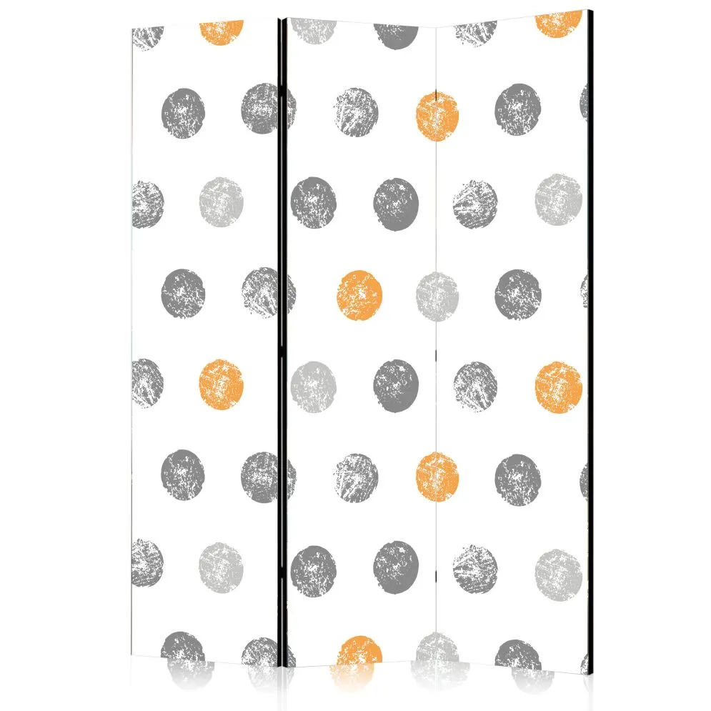 Parawan jednostronny Tła i desenie 135x172 cm 3-częściowy szary | MIRAT.