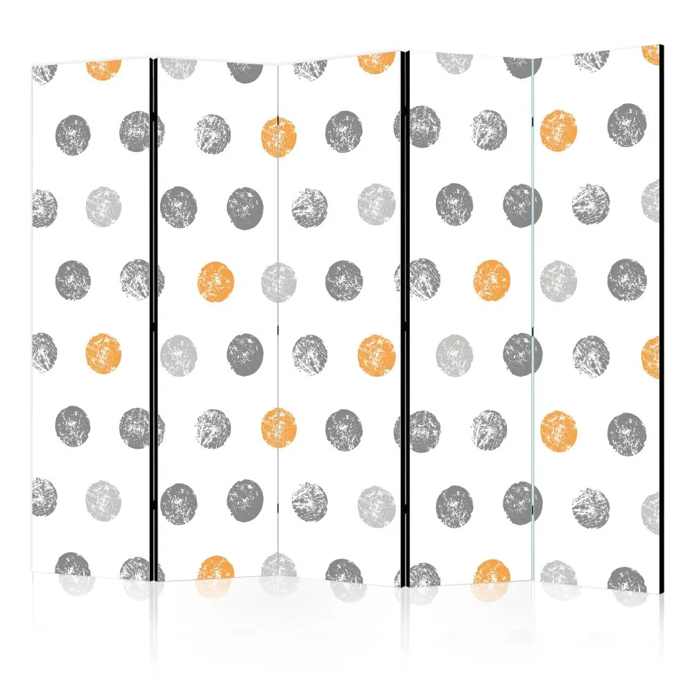 Parawan akustyczny Tła i desenie 225x172 cm 5-częściowy szary | MIRAT.