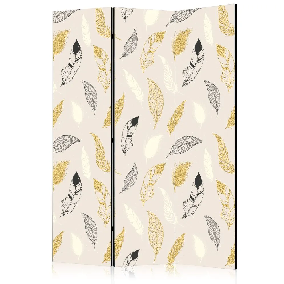 Parawan akustyczny Tła i desenie 135x172 cm 3-częściowy beżowy | MIRAT.