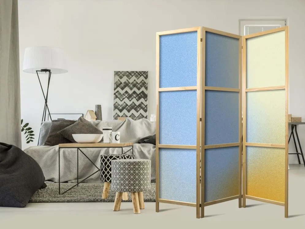 Parawan japoński Tła i desenie 135x172 cm 3-częściowy szary | MIRAT.