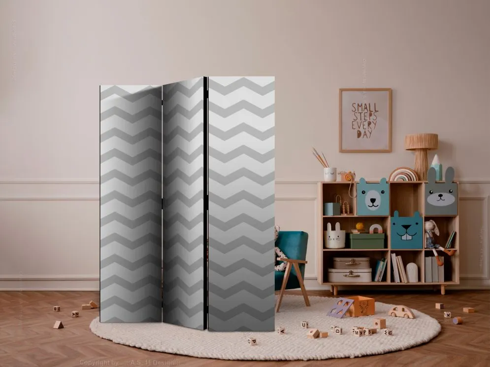 Parawan akustyczny Tła i desenie 135x172 cm 3-częściowy czarny | MIRAT.