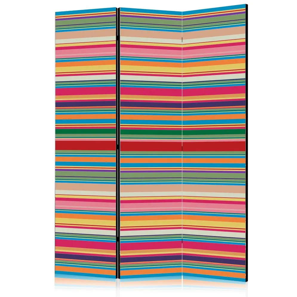 Parawan dwustronny Tła i desenie 135x172 cm 3-częściowy beżowy | MIRAT.