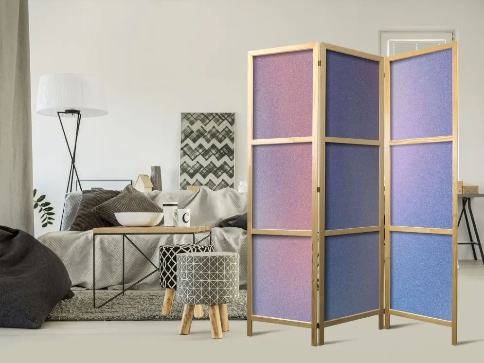 Parawan japoński Tła i desenie 135x172 cm 3-częściowy różowy | MIRAT.