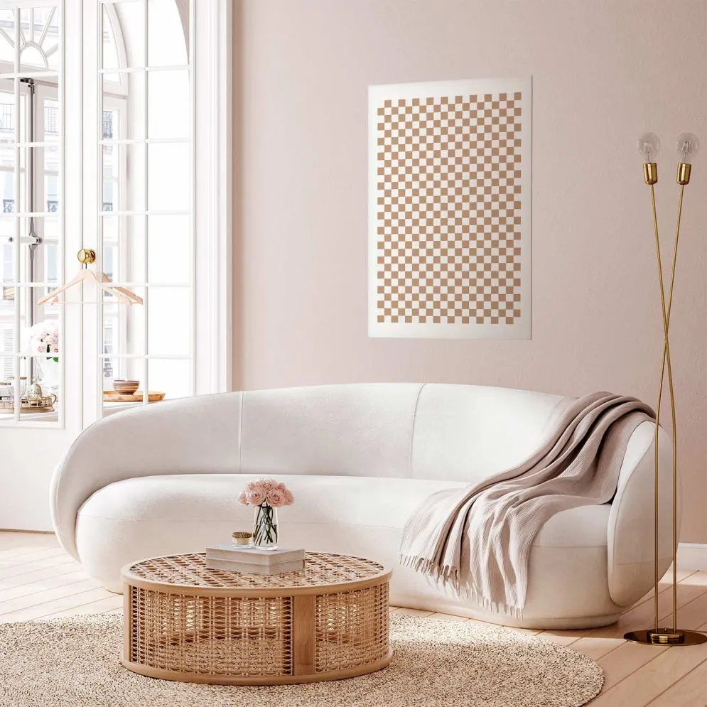 Plakat Brązowa geometria 40x60 cm bez ramy z marginesem | MIRAT.