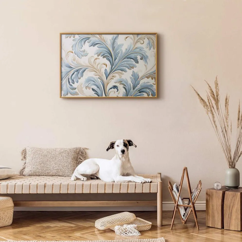 Plakat Barokowe pnącze 60x40 cm z ramą złotą bez marginesu | MIRAT.