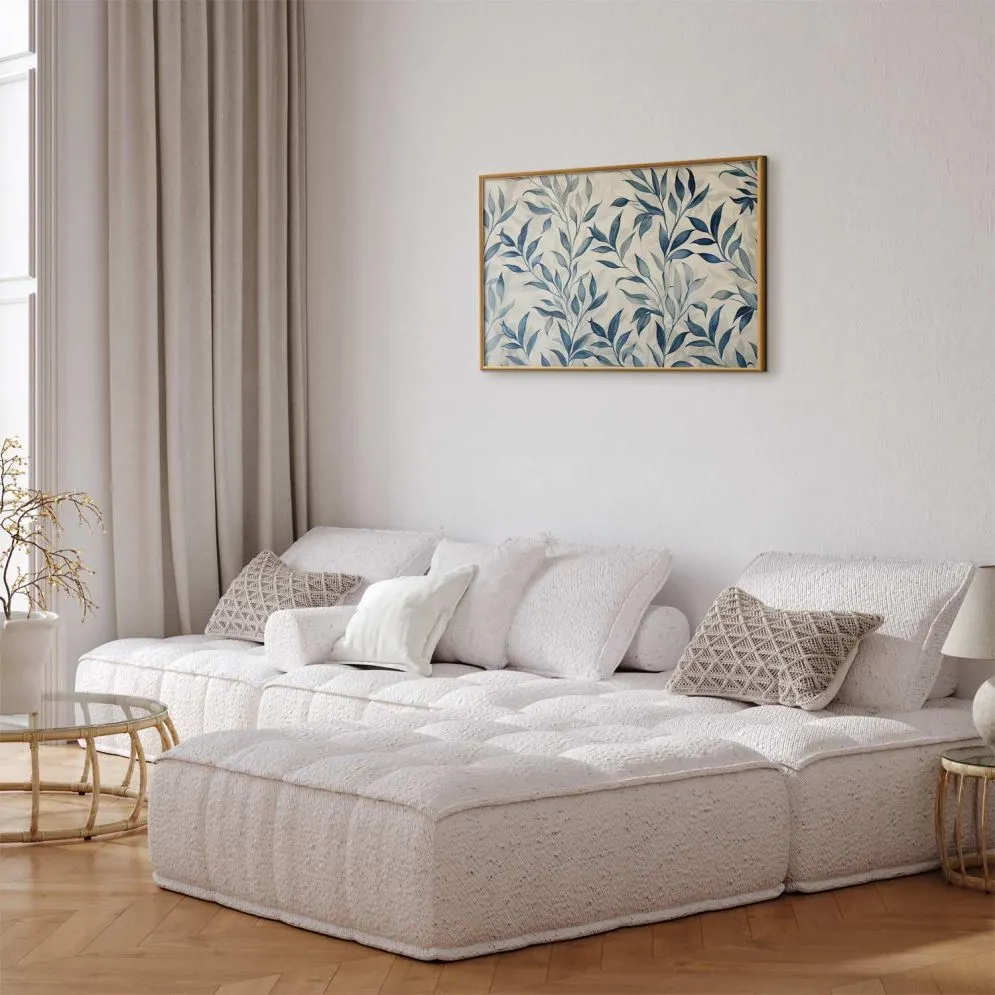 Plakat Motyw botaniczny 42x29,7 cm z ramą złotą bez marginesu | MIRAT.