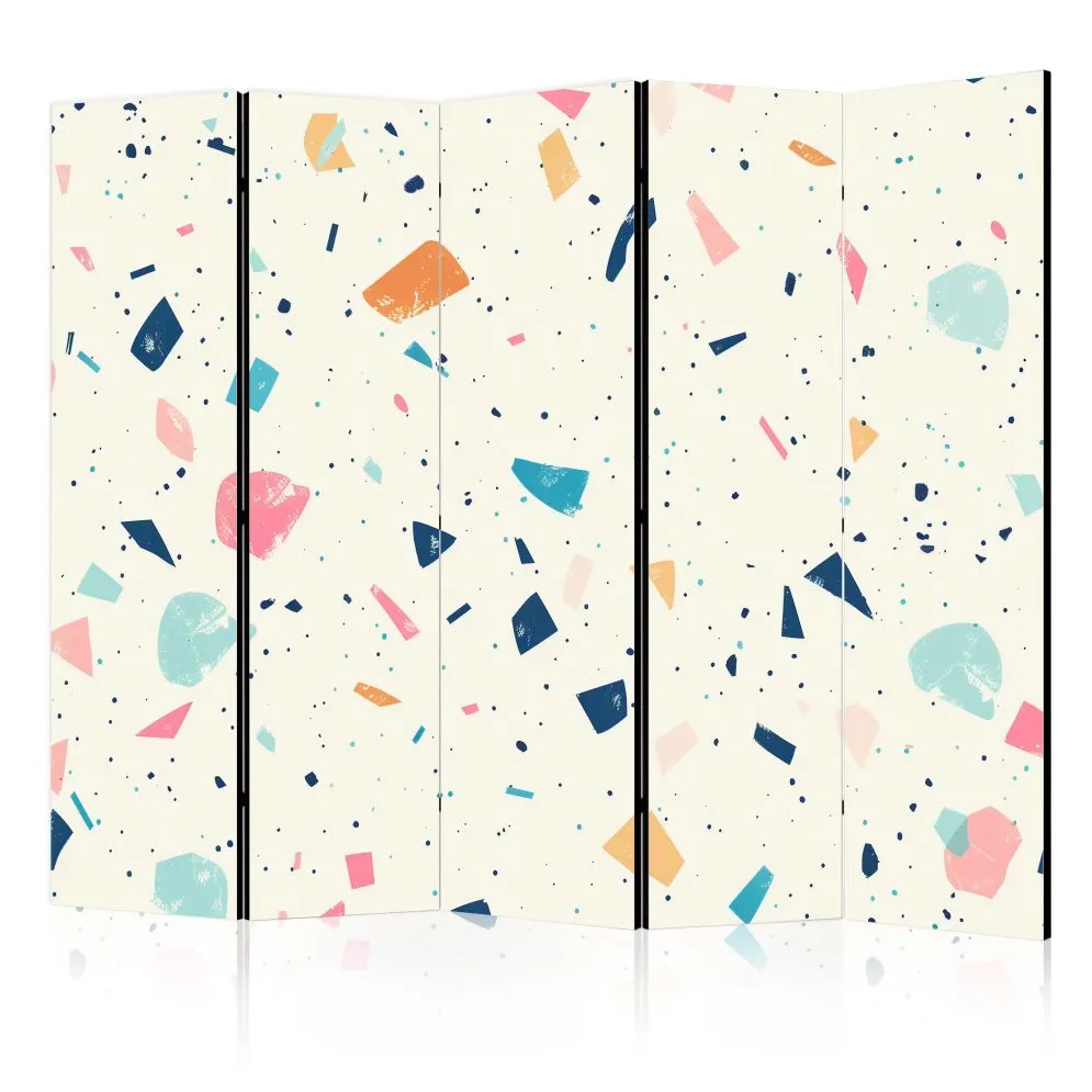 Parawan jednostronny Tła i desenie 225x172 cm 5-częściowy wielokolorowy | MIRAT.