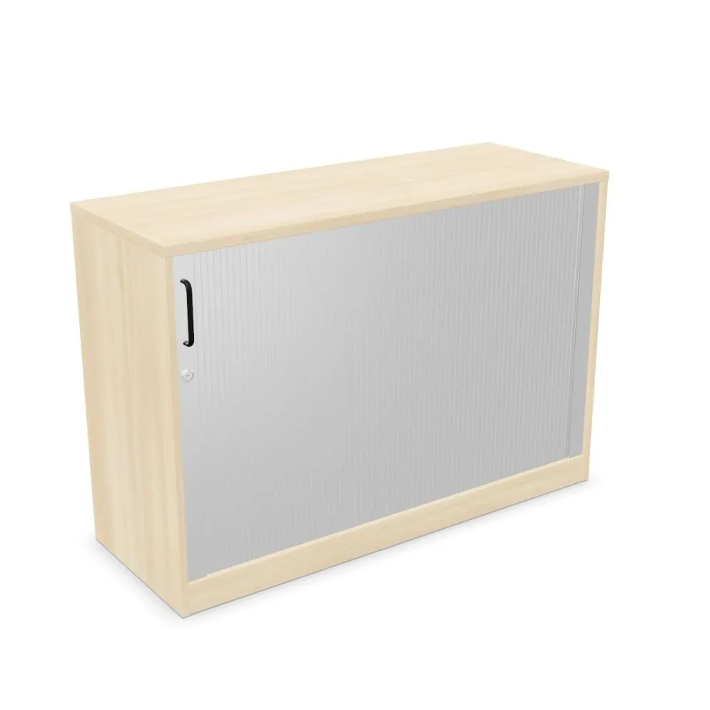 Szafka biurowa żaluzjowa EASY SPACE CABINET HRT 2-OH 120cm akacjowa zamykana I sklep meblowy MIRAT.