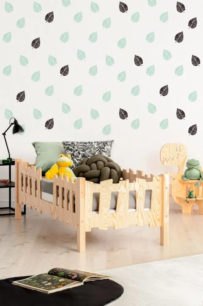 Łóżko dziecięce PIKKO S 70x140 sosna z barierkami | MIRAT. w stylu  kolekcja