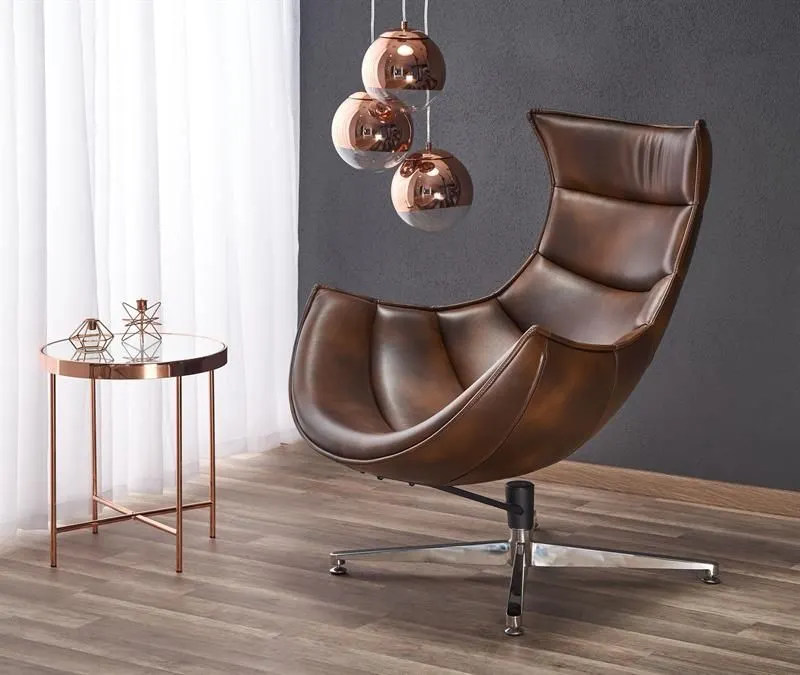 Luksusowy fotel LUXOR tapicerowany ekoskórą | MIRAT.