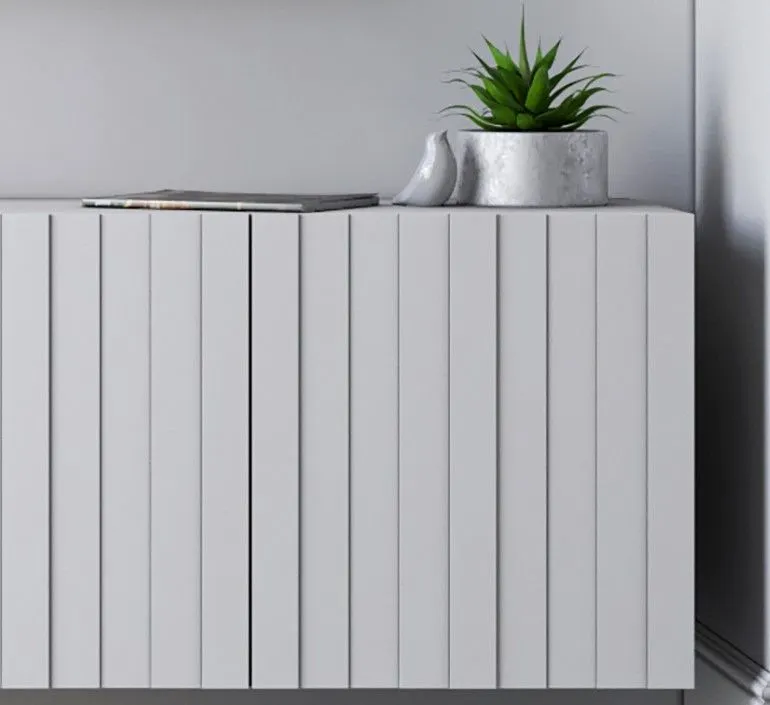 Stolik kawowy TAL 3D 110x54cm biały mat nowoczesny I sklep meblowy MIRAT. styl LOFT, RYFLOWANY kolekcja TAL