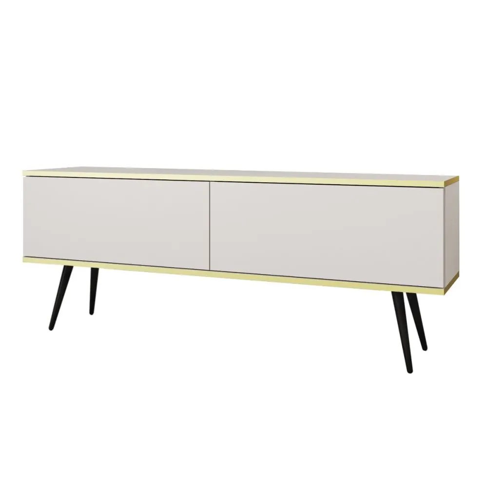 Szafka RTV KARL 135cm wisząca/stojąca biały mat glamour I sklep meblowy MIRAT. styl GLAMOUR