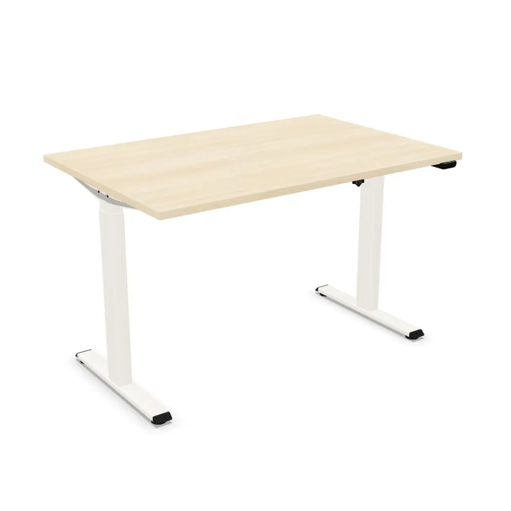Biurko eCOMO 120x60cm akacja z regulacją wysokości elektryczne I sklep meblowy MIRAT.