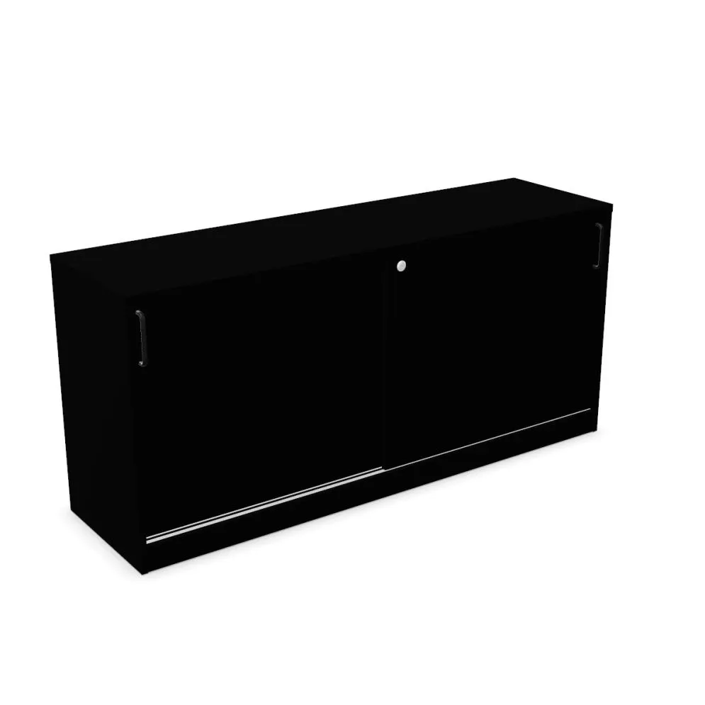 Szafka biurowa przesuwna EASY SPACE CABINET S 1.5-OH 160cm czarna zamykana I sklep meblowy MIRAT.