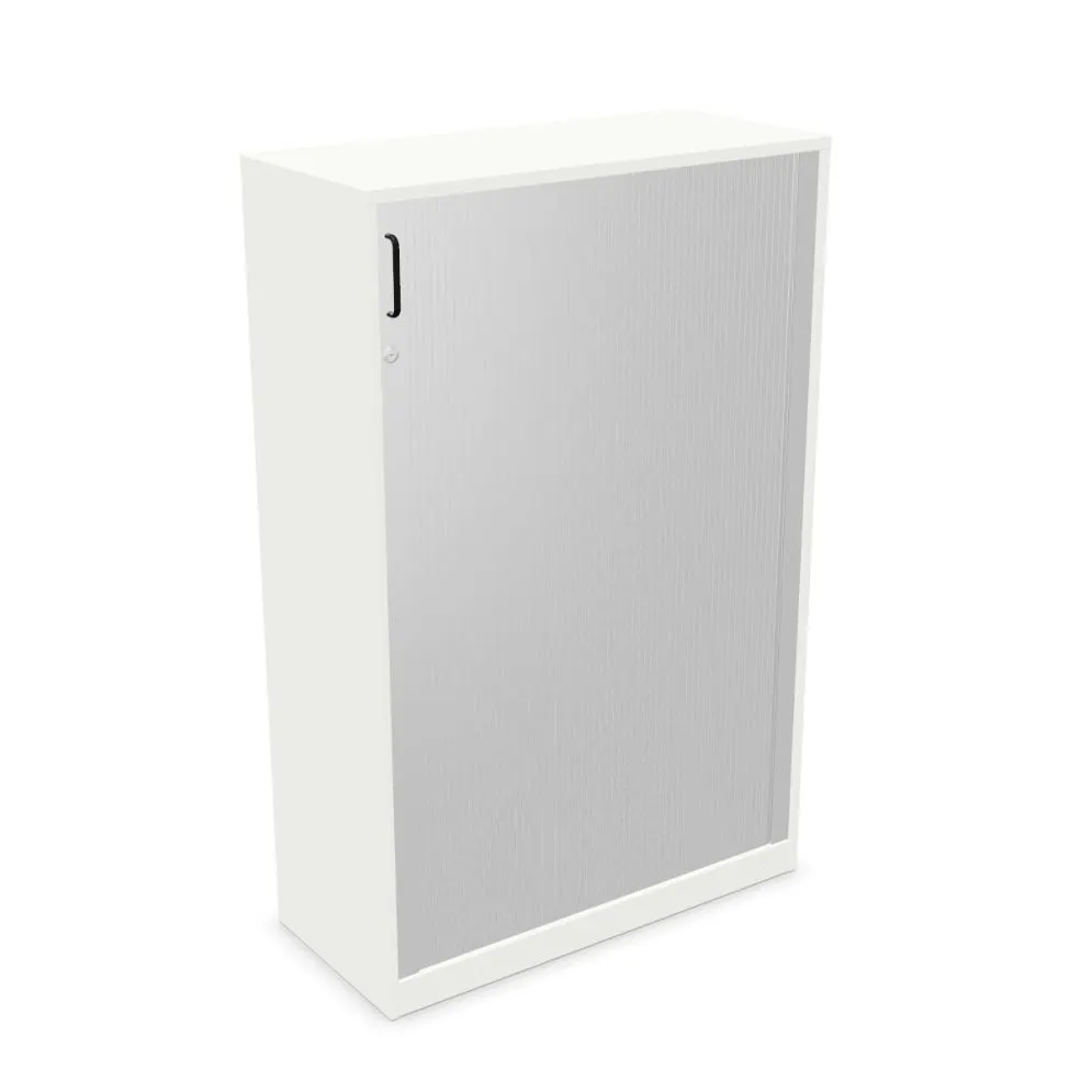 Szafka biurowa żaluzjowa EASY SPACE CABINET HRT 4-OH 100cm biała zamykana I sklep meblowy MIRAT.