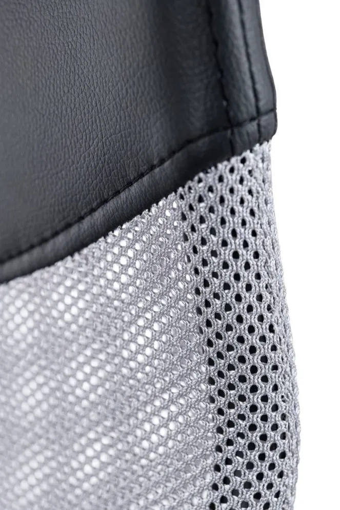 Designerski fotel biurowy Q-025 czarno szary z mechanizmem TILT | MIRAT