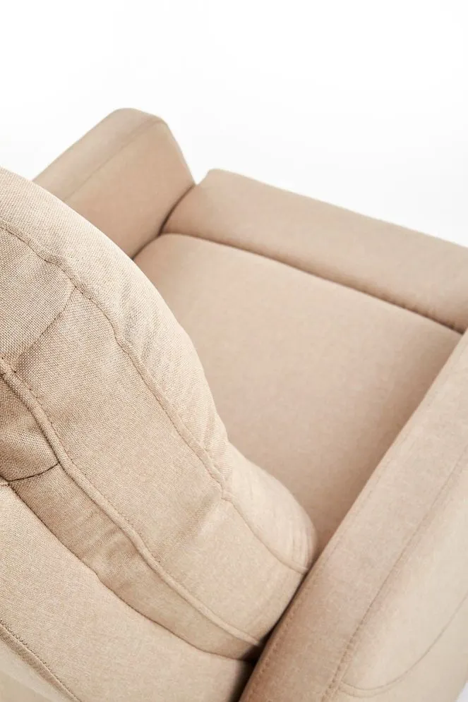 Fotel FELIPE beżowy rozkładany z funkcją relaks | MIRAT.