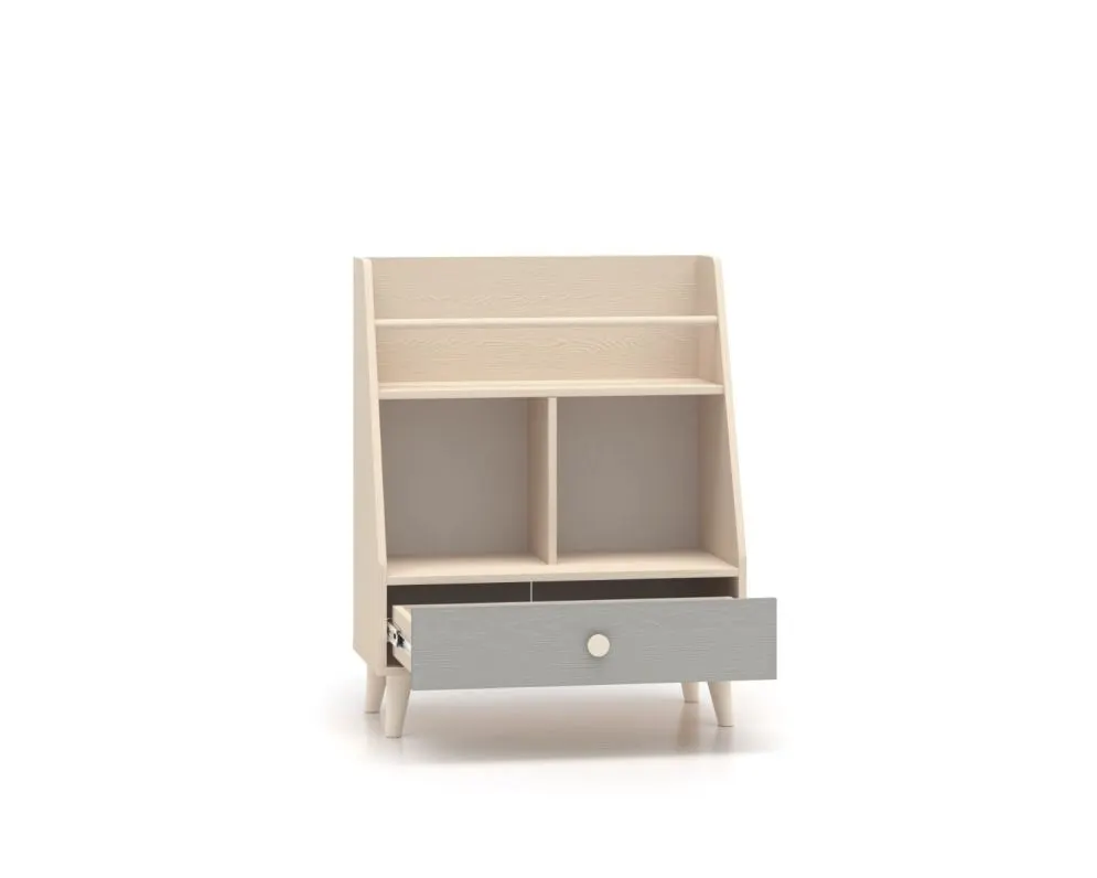 Regał dziecięcy MEVEL szary I sklep meblowy MIRAT. styl PASTELE kolekcja MEVEL