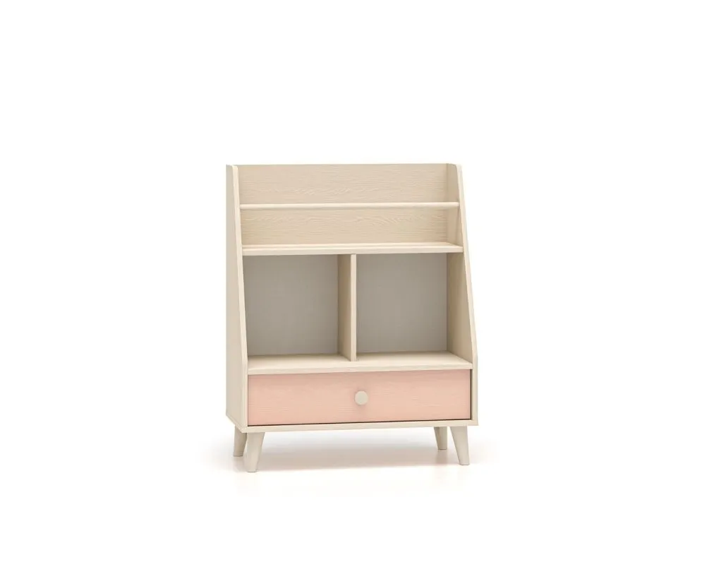 Regał dziecięcy MEVEL różowy I sklep meblowy MIRAT. styl PASTELE kolekcja MEVEL