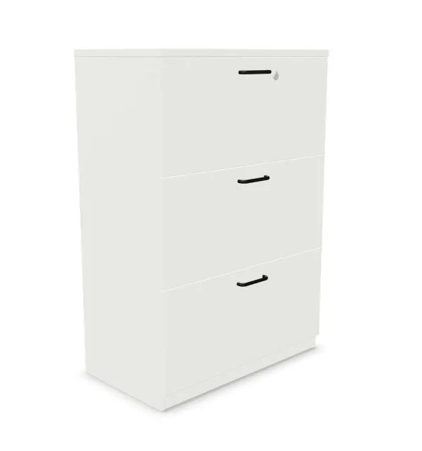 Komoda biurowa EASY SPACE CABINET 3D 80cm biała zamykana I sklep meblowy MIRAT.