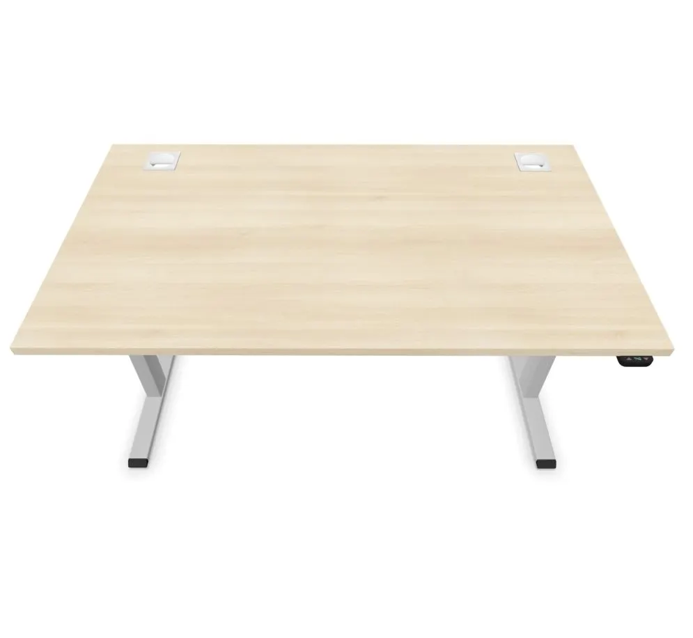 Biurko eCOMO 140x80cm dąb hickory z elektryczną regulacją wysokości I sklep meblowy MIRAT.