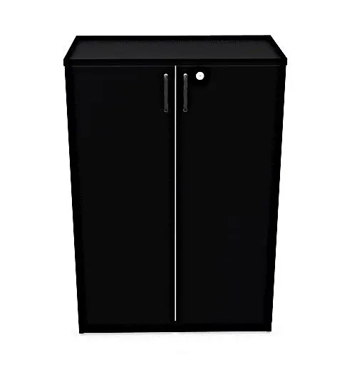 Komoda biurowa EASY SPACE CABINET H-D2 3-OH 80cm czarna zamykana I sklep meblowy MIRAT.