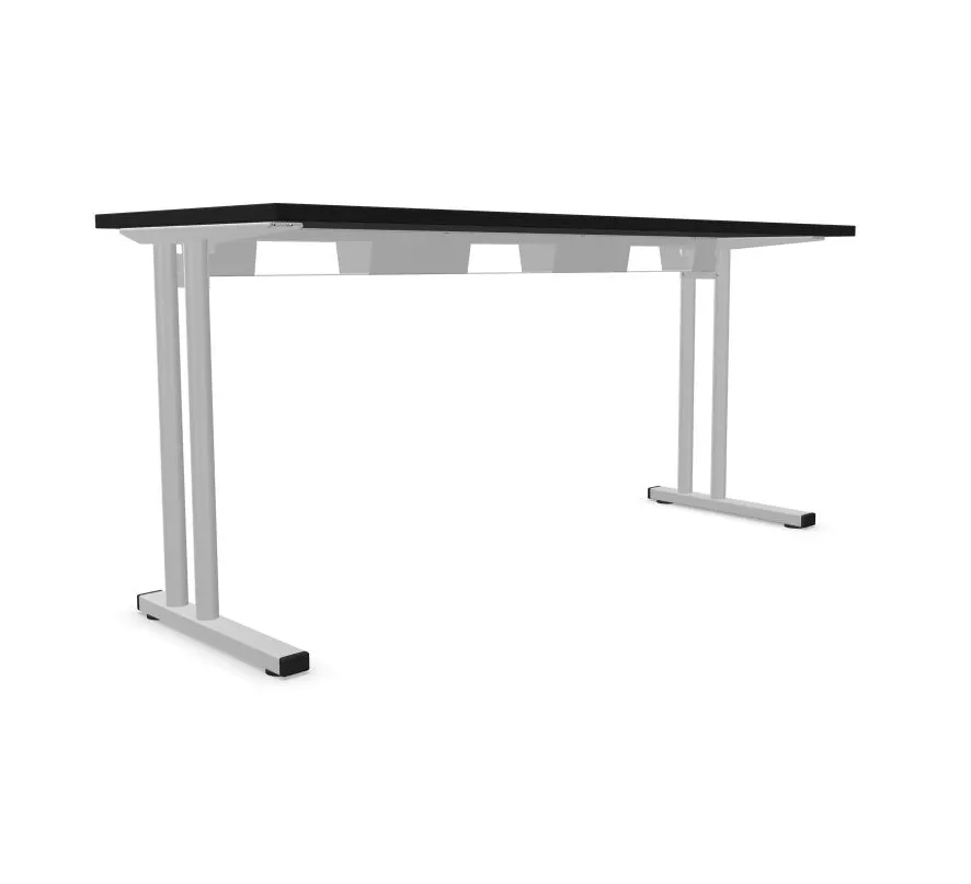 Biurko EASY SPACE C-LEG RC 160x60cm czarne grafitowe proste I sklep meblowy MIRAT.
