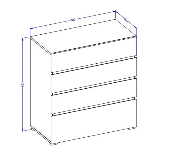 Nowoczesna komoda CROSS 4S 80cm congo/czarna I sklep meblowy MIRAT. kolekcja HV-CROSS