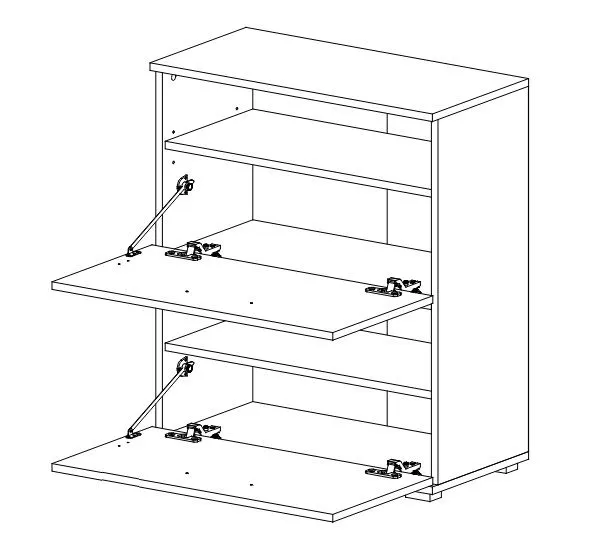 Szafka na buty LIMA ST-3 dąb artisan otwierana uchylnie I sklep meblowy MIRAT.  kolekcja LIMA