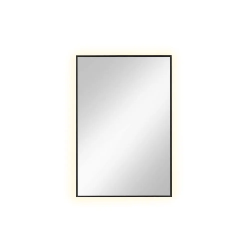 Lustro łazienkowe LUMO 90x60cm czarne z oświetleniem LED I sklep meblowy MIRAT.