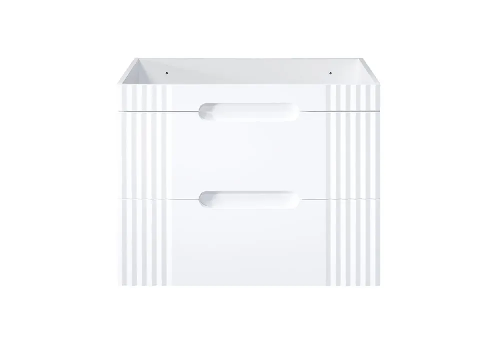 Szafka pod umywalkę FIJI WHITE 82 80cm biała ryflowane fronty I sklep meblowy MIRAT. styl RYFLOWANY, SKANDYNAWSKI