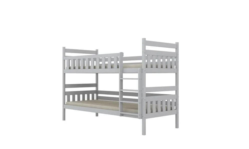 Łóżko piętrowe BARTEK 180x90 białe drewniane | MIRAT. styl SKANDYNAWSKI kolekcja BARTEK