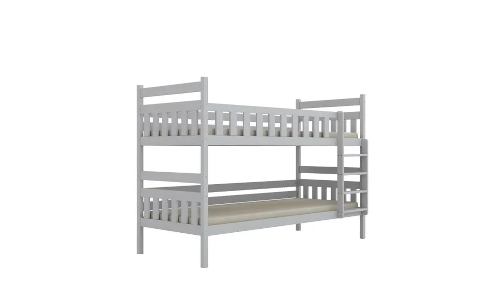 Łóżko piętrowe BARTEK 180x90 białe drewniane | MIRAT. styl SKANDYNAWSKI kolekcja BARTEK