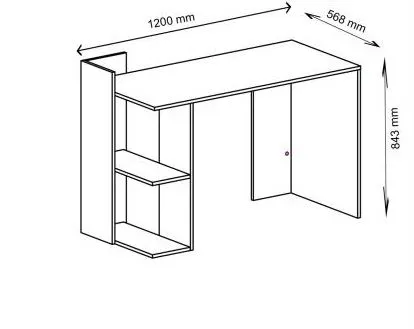 Biurko FINO dąb wotan/antracyt | MIRAT.