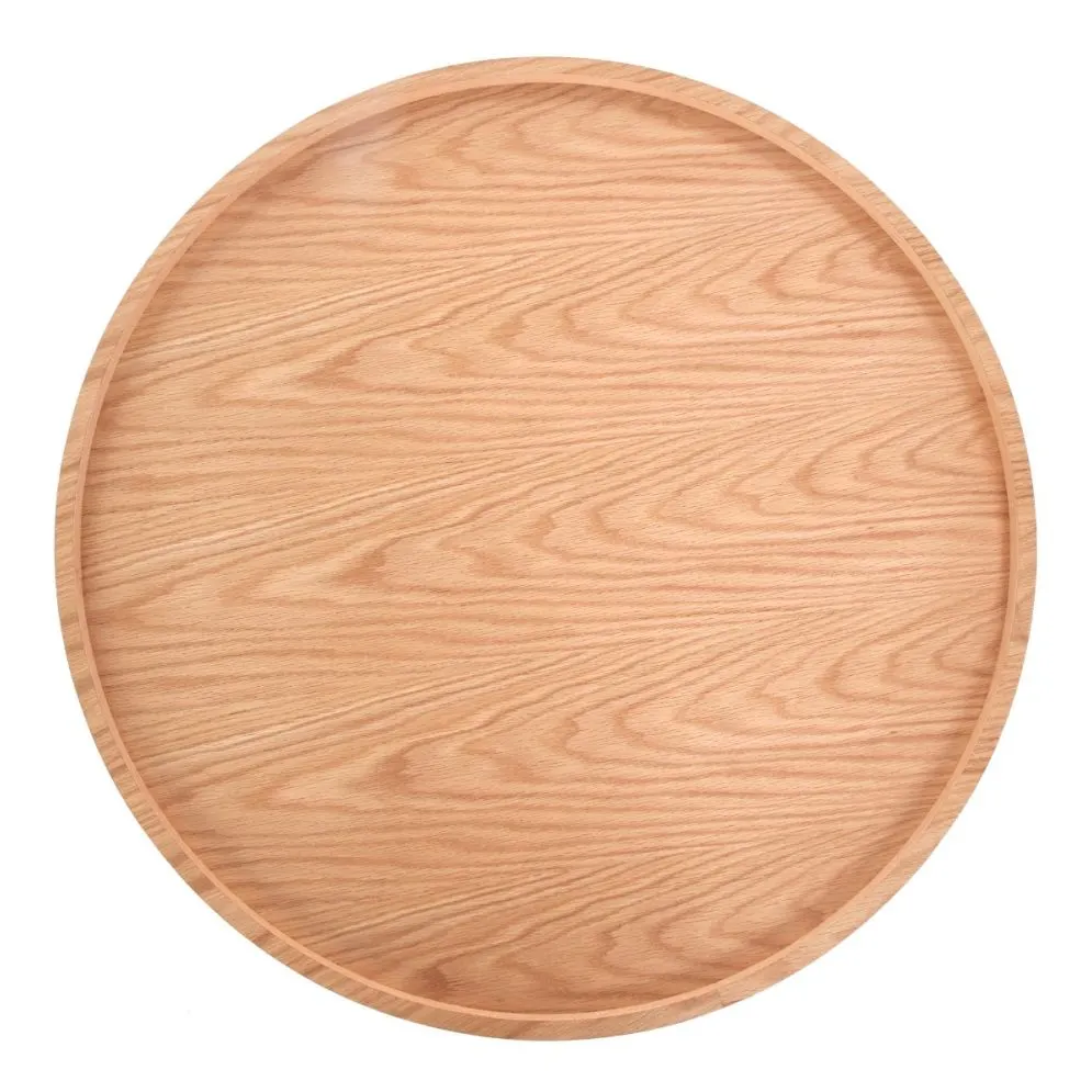 Stolik kawowy FLORENCE 80x80 dąb/czarny okrągły do salonu | MIRAT. styl LOFT