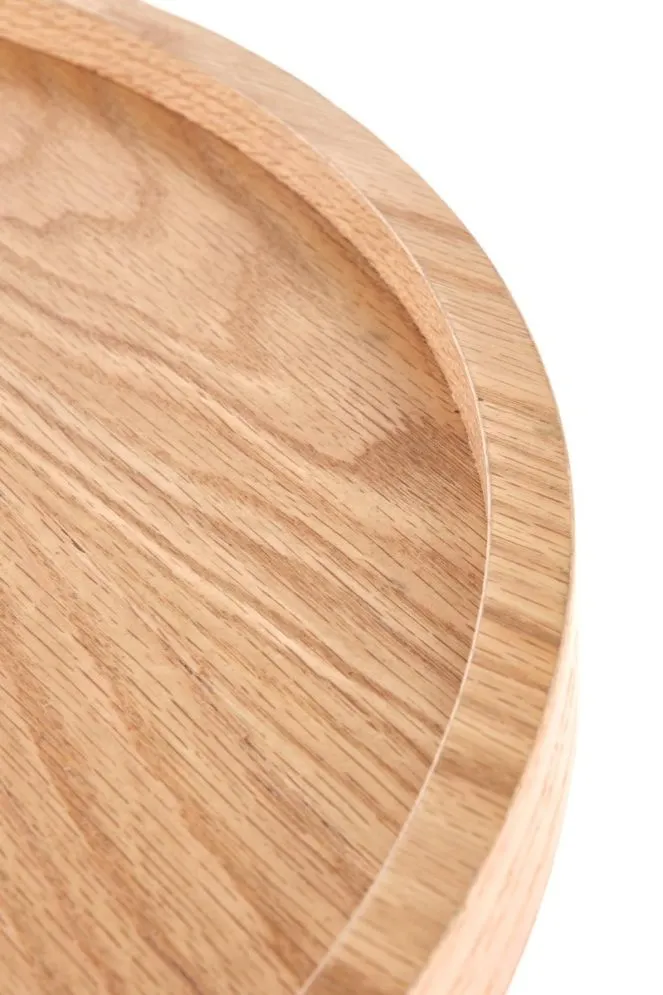 Stolik kawowy FLORENCE 80x80 dąb/czarny okrągły do salonu | MIRAT. styl LOFT